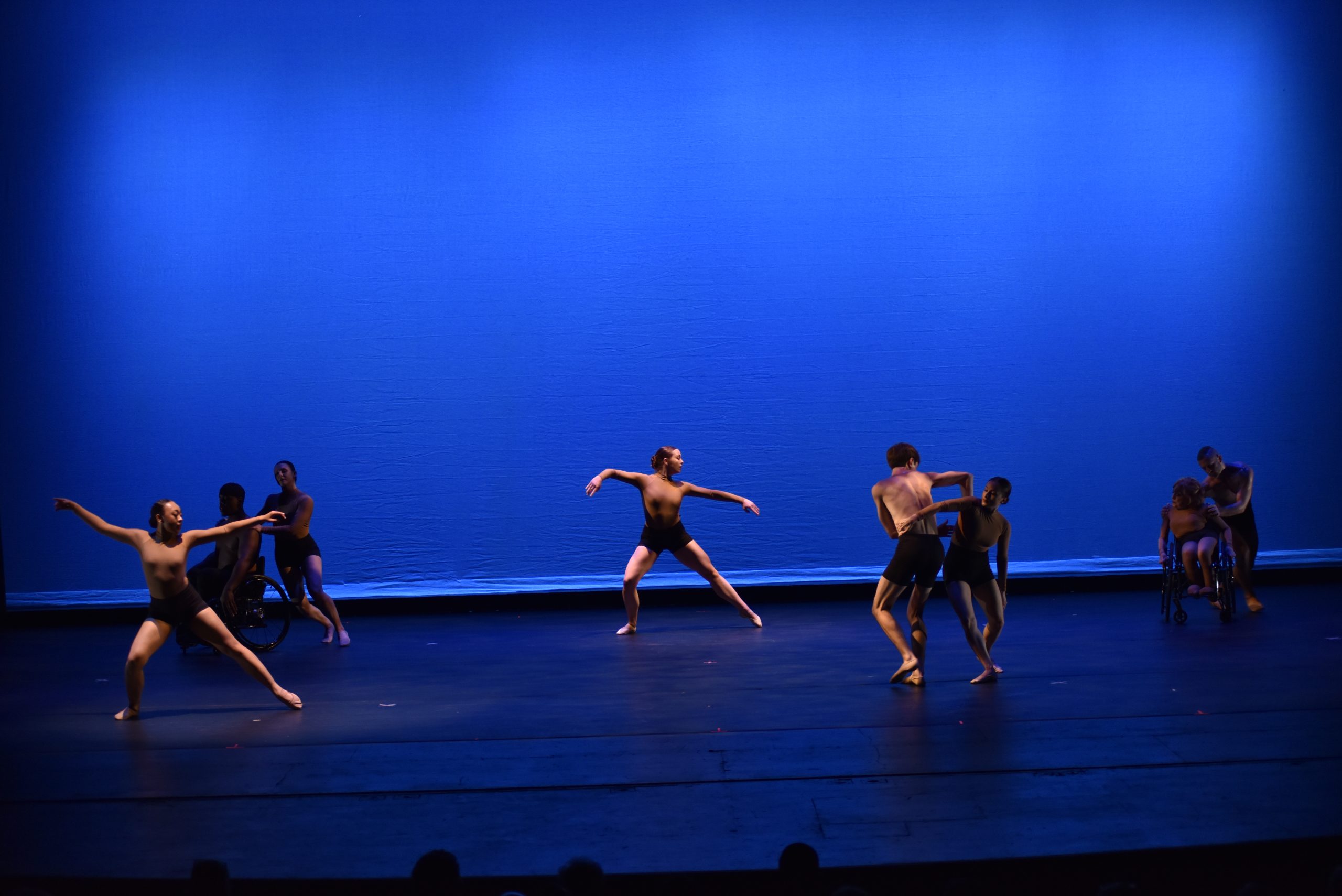 Dancing Wheels Company dancers performing in "Trust" choreographed by Brian Murphy