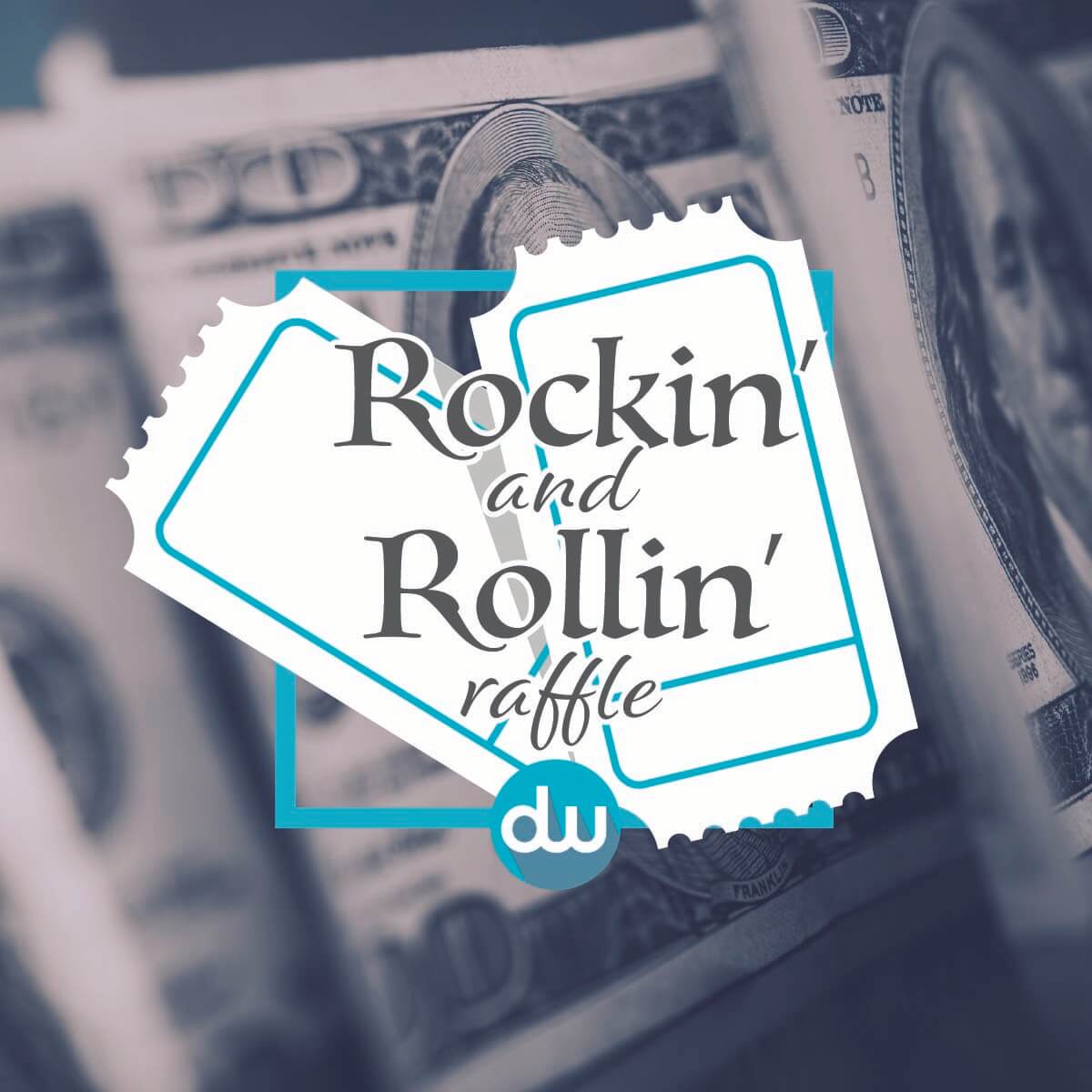 Dancing Wheels Rockin and Rollin Raffle logo