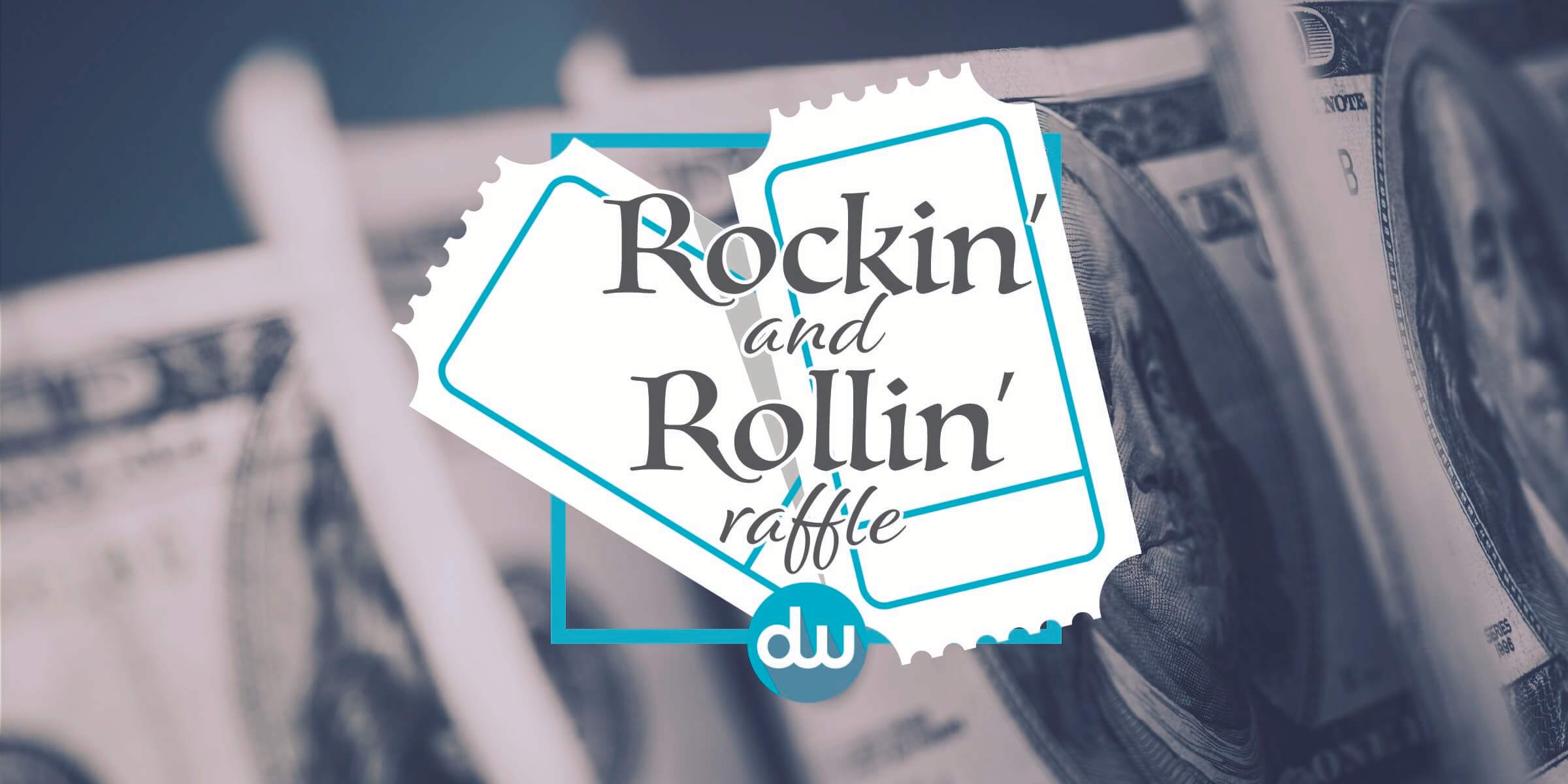 Dancing Wheels Rockin and Rollin Raffle logo